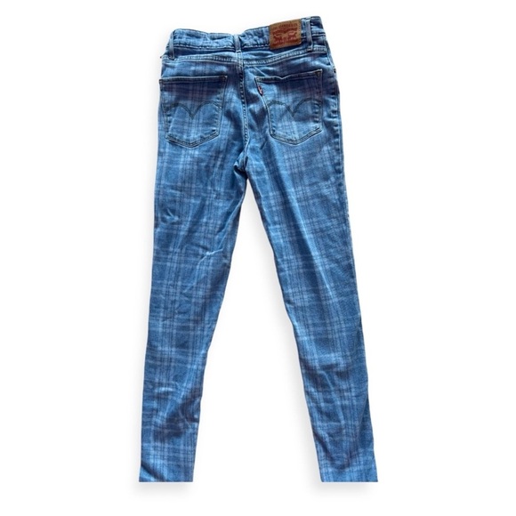 Blue Plaid Women Levi Jeans - Picture 2 of 3